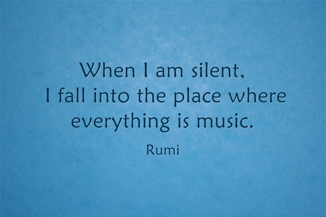 When I am silent …