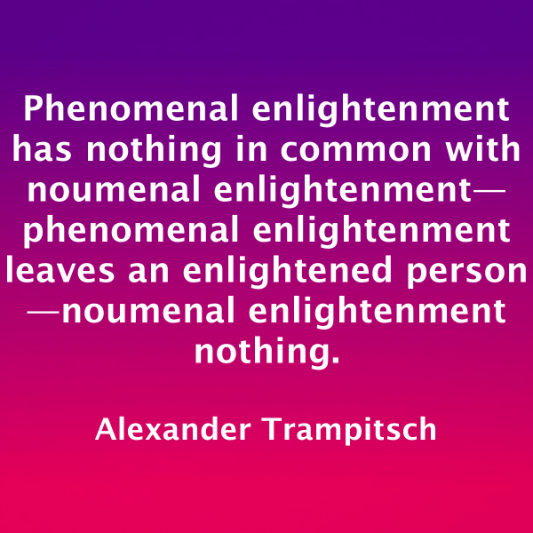 Noumenal and Phenomenal Enlightenment